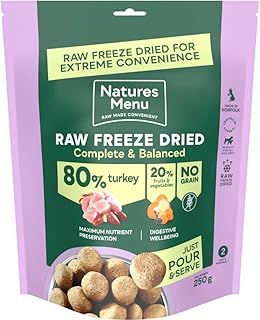 Natures Menu Freeze Dried Dog Food 80/20 Turkey - 250g
