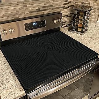 SIRUITON Induction Hob Cover, Silicone Stove Cover, 70x50cm Professional Induction Hob Protector, Multipurpose Silicone Mat for Kitchen Worktop Protector, Non-Slip, Heat-Proof, Thick, Dish Drying Mat