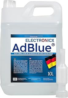 Electronicx 10 Litre AdBlue Canister DEF Urea Solution + Pourer Compatible (30 Litres)