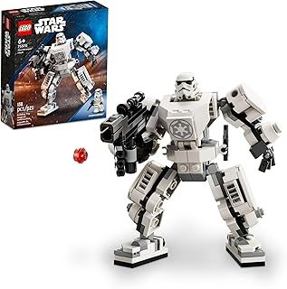 LEGO Star Wars Stormtrooper Mech 75370 Star Wars Collectible for Kids, This Buildable Star Wars Action Figure Features a Cockpit, Buildable Blaster and Iconic Imperial Stormtrooper Minifigure