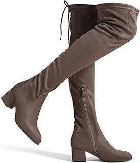 DREAM PAIRS Women's Comfy Over The Knee Thigh High Chunky Boots Long Stretch Sexy Fall Boots for Party Wedding or Dating
