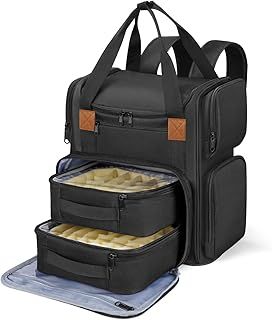 Deciniee Nail Polish Storage Organizer Bag: Large Gel Nail Polish Backpack Holds 84 Bottles Nail Polish and Nail Lamp - Double Layer Nail Varnish Storage Bag for Women Girl