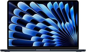Apple 2024 MacBook Air 13-inch Laptop with M3 chip: 13.6-inch Liquid Retina Display, 16GB Unified Memory, 256GB SSD Storage, Backlit Keyboard, 1080p FaceTime HD Camera, Touch ID; Midnight