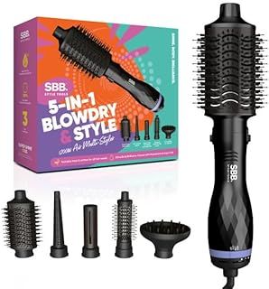 5 in 1 Blow Dry & Style Hot Air Styler - 1200W Styling Blow Dry Brush for Hair Drying, Curl Diffuser, Air Wand, Shape & Style Brush, Slim Concentrator - Multi Styler & Dryer, All Hair Types