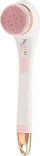 JML NuYou Electric Body Brush - Battery Silicone Body Scrubber with 4 Interchangeable Heads to Cleanse, Massage and Exfoliate - Foot and Back Scrubbers for use in Shower and Bath with Long Handle