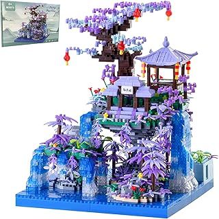 Cherry Blossom Treehouse Micro Mini Building Block Sets, Chinese Bonsai Tree House Architecture Model Toy Gifts for Adults and Children（2500+ Pieces）