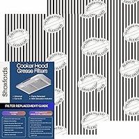 Cooker Hood Filter - 2Pack Extractor Fan Filters with Saturation Indicator - Universal Cut to Size - Self Extinguishing - Anti Grease with High Absorption Power