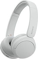 Sony WH-CH520 Wireless Bluetooth On-Ear Headphones, High Quality Sound, Lightweight Design, Up to 50hr Battery Life, Quick Charge, EQ, Clear Call Quality, iOS & Android - White