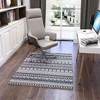 Luxury Chair Mat for Carpeted Floor, Office Chair Mat hardwood floors, 120 X 90cm Multi-Purpose Carpet Protector for Home and Office, anti-skidding and stop noise, L-Morocco
