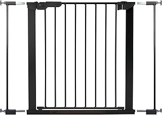 BabyDan Premier, Pressure Fit Stair Gate, 73.5-93.3 cm, Baby Gate/Safety Gate, Metal, Black, Made in Denmark - (Pet Gate/Dog gate)