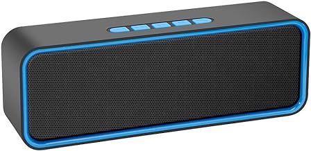 Portable Wireless Speaker, Bluetooth 5.0 Speaker with 3D Stereo HiFi Bass, 1500mAh Battery, 12 Hour Playtime (Blue)