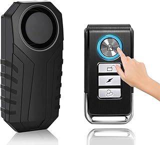 Jusimi Bicycle Alarm, Wireless Waterproof Anti-Theft Bike Alarm with Remote Control, 7 Level Sensitivity, 113dB Super Loud Sound, for Bicycle/Motorcycle/Window/Electric Tricycle/Door