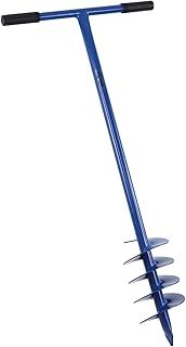 Woodside Manual Garden Earth Auger 150mm Fence Post Hole Digger, 15cm Diameter, 105cm Length