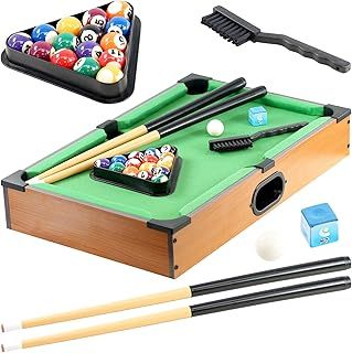The Magic Toy Shop Mini Air Hockey Table for Kids with LED Lights 2 Pucks and 2 Pushers - Air Hockey Game, Exciting Mini Games, Party Games, Table Top Games, Arcade Games For Kids Adults