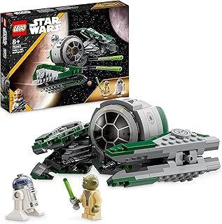 LEGO Star Wars Yoda's Jedi Starfighter Building Toy for Kids, Boys & Girls, The Clone Wars Vehicle Set with Master Yoda Minifigure, Lightsaber and Droid R2-D2 Figure 75360