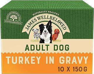 James Wellbeloved Complete Wet Adult Dog Food Turkey Rice and Vegetables, 10 x 150 g