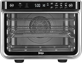 Ninja Foodi 10-in-1 Multifunction Oven, Fast Mini Oven, Countertop Oven, 10 Cooking Functions, Air Fry, Pizza, Grill, Roast, Bake, Toast, Bagel & more, Make Family-Size Meals, Silver/Black DT200UK