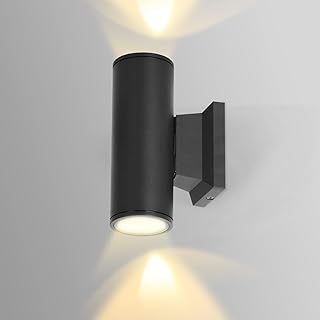 Aigostar Outdoor Wall Lights Mains Powered, IP65 Up Down Outside Lights Exterior Wall Sconce, Aluminum Indoor Wall Lights Max 35W GU10 Wall Light for Front Door, Garage, Porch, Garden, Balcony, Patio