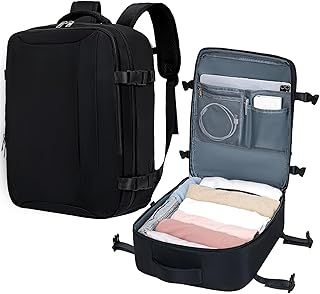 Cabin Bag 45x36x20 for New Easyjet, Underseat Cabin Luggage Bags Carry on Travel Backpack Cabin Size for Airplanes, 30L Hand Luggage Suitcase Water Resistant Laptop Backpacks Black
