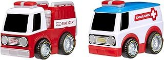 Little Tikes My First Cars Crazy Fast Cars - RACIN' RESPONDERS 2-PACK - Emergency Themed Pullback Toy Vehicles - Travels Up to 50ft / 15m - Realistic Design - Encourages Imagination - For Kids Ages 2+