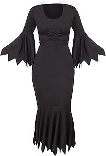 Ladies Black Halloween Dress - Perfect For Halloween Or Fancy Dress Events - XLarge