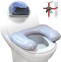 Nevife Raised Donut Pillow,Inflatable Toilet Seat Cushion,Height Adjustable Toilet Seat, PVC Commode Support Cushion for Adults,Seniors,Elderly, Disabled,Tailbone Pain Relief