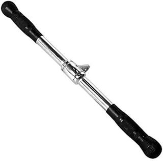 Power Cable Crossover Gear | 20" Straight-Bar Accessory Attachment | Rubber Grip, Power Cable Machine | Strength Training, Home Gym, Fitness Exercise, Weight Lifting, Workout, Calisthenics