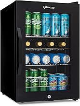 Ace65 LED Touch Control Beer Fridge With Glass Door | Premium Drinks & Wine Mini Fridge | Black Alu Handle, Quiet & Lockable | 66 Cans | Ideal for Bedrooms and Table Top