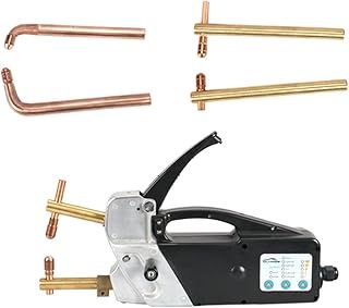 Electric Spot Welder 220V Double Side Spot Welding Machine Portable Single Phase Portable Handheld Welding Tip Gun 2.0 +2.0Mm Sheet Metal Repair Tool For Spot Welding Of Mild Steel