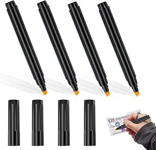 4 Pcs Money Checker Pen Counterfeit Money Detector Pens Counterfeit Currency Marker Pen for Fake Money Bill Detection Banknotes Tester
