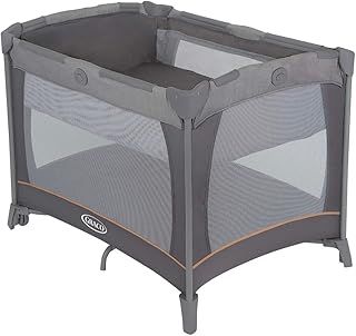 Graco Contour Travel Cot with bassinet, lightweight with compact fold and carrybag. Suitable from birth to approx. 3 Years, Pebble fashion