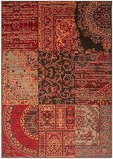 Traditional Terracotta Red Oriental Patchwork Hallway Long Carpet Runner Rug Floral Brown Orange Persian Style Lounge Living Room Bedside Area Rugs 60cm x 240cm