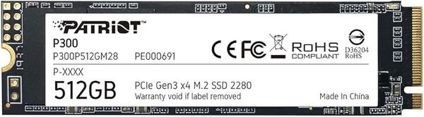 Patriot Memory P300 M.2 Pcie Gen 3 x4 512GB low-power consumption SSD - P300P512GM28