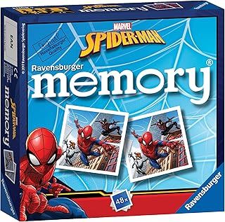 Ravensburger Marvel Spiderman Mini Memory Game - Matching Picture Snap Pairs Game For Kids Age 3 Years and Up