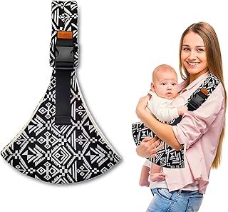 Toddler Carrier, Portable Toddler Sling Adjustable Baby Sling Carriers from Newborn Baby Wrap Carrier for Newborn, Infant, Toddler, 0-36 Months (Bonsai Black)