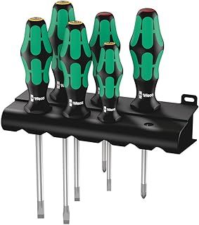 Wera 334/6 Kraftform Plus Lasertip Screwdriver Set, PH/SL, 6PC, 05105650001