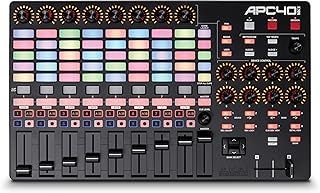Akai Professional APC40 MKII - USB MIDI Controller for 1 to 1 Mapping with Ableton Live Lite with 5x8 Clip Launch Matrix, Knobs and Faders, Pro Software Suite Included