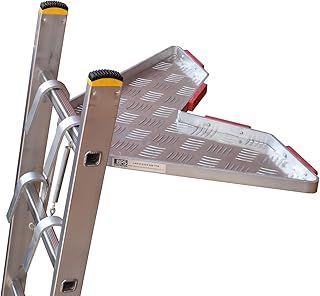 BPS Complete Ladder Stand Off | V-Shaped Universal Ladder Standoff | Downpipe Ladder Accessory | Aluminum Stabiliser Rubber Bumper Helps Stop Your Ladders Slipping Sideways for Any Environment