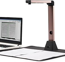 Bamboosang Portable Document Camera & Scanner: High Definition 8MP Document Scanner A3 Size Capture, Multi-language OCR, USB Doc Cam, Powerful Software Scanner for Teacher Classroom Office,WIN only