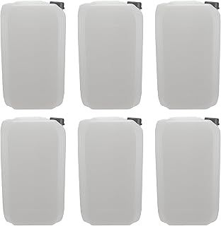ITP Packaging 6 PACK 25 Litre Plastic Jerry Can with T/E Cap for camping, caravanning, boating water transportation and storage