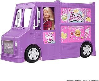 Barbie Fresh 'n' Fun Food Truck, with 30+ Realistic Play Pieces: Menu Board, Pots, Utensils, Serving Trays, Plate; For Ages 3 Years Old & Up, GMW07