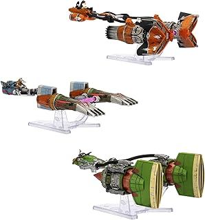 STAR WARS™ Micro Galaxy Squadron Boonta Eve Classic - Three 5-Inch Podracer Vehicles with Flight Stands and Micro Figure Accessories
