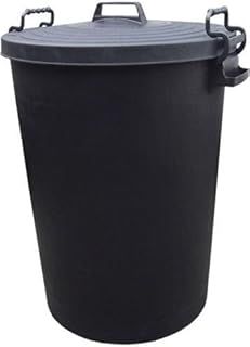 110 Litre Large Black Plastic Outdoor Bin