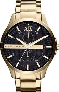 Armani Exchange Watch for Men Chronograph Movement and 46mm Case Size with Stainless Steel Leather or Silicone Strap