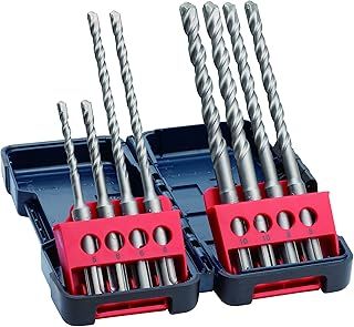 Bosch Professional 8x SDS plus-3 Drill Bit Set (for Concrete, in Tough Box, Ø 5–10 mm, Accessories Rotary Hammer Drills)