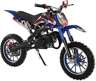 Mini Dirt Bike,49cc 2-Stroke Kids Dirt Bike,Gas Power Motorcycle,Racing Max Speed 40KM/H,Pocket Motorbike with Front Rear Disc Brakes
