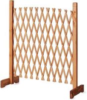 Solid Wood Expanding Fence | Mobile and Movable Fence | Gardeners & Pet Owners | Fold-able Design and Lightweight | H:90cm x W:30-190 cm | from Easylife Lifestyle Solutions | Natural Wood
