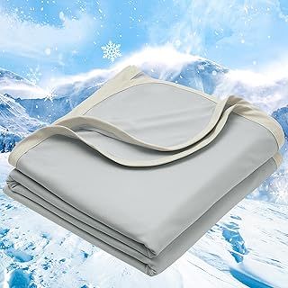 PHF Double Cooling Blanket Super King Size for Hot Sleepers, Double Side Arc-Chill Q-Max>0.5 Cooling Blanket for Night Sweats, Keep You Cool All Night, 230 x 270cm, Alabaster Gleam
