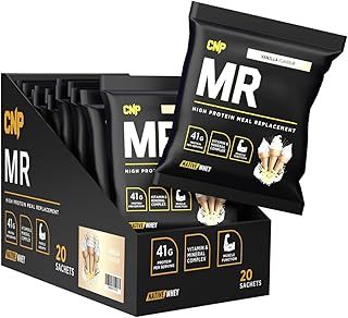 CNP Professional MR, High Protein Complete Meal Replacement Shake, 41g Protein with Vitamins & Minerals, Probiotics, Native Whey and Casein, 72g x 20 Sachets, 3 Flavours (20 x 72g, Vanilla)