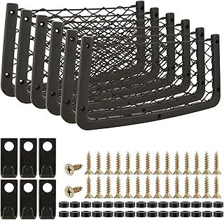YOUNTHYE 6PCS Storage Nets for Campervans, 36x18CM Elastic Van Storage Solutions, Van Cargo Net with Plastic Frame, Car Storage Mesh Bags for Car Caravan Motorhome